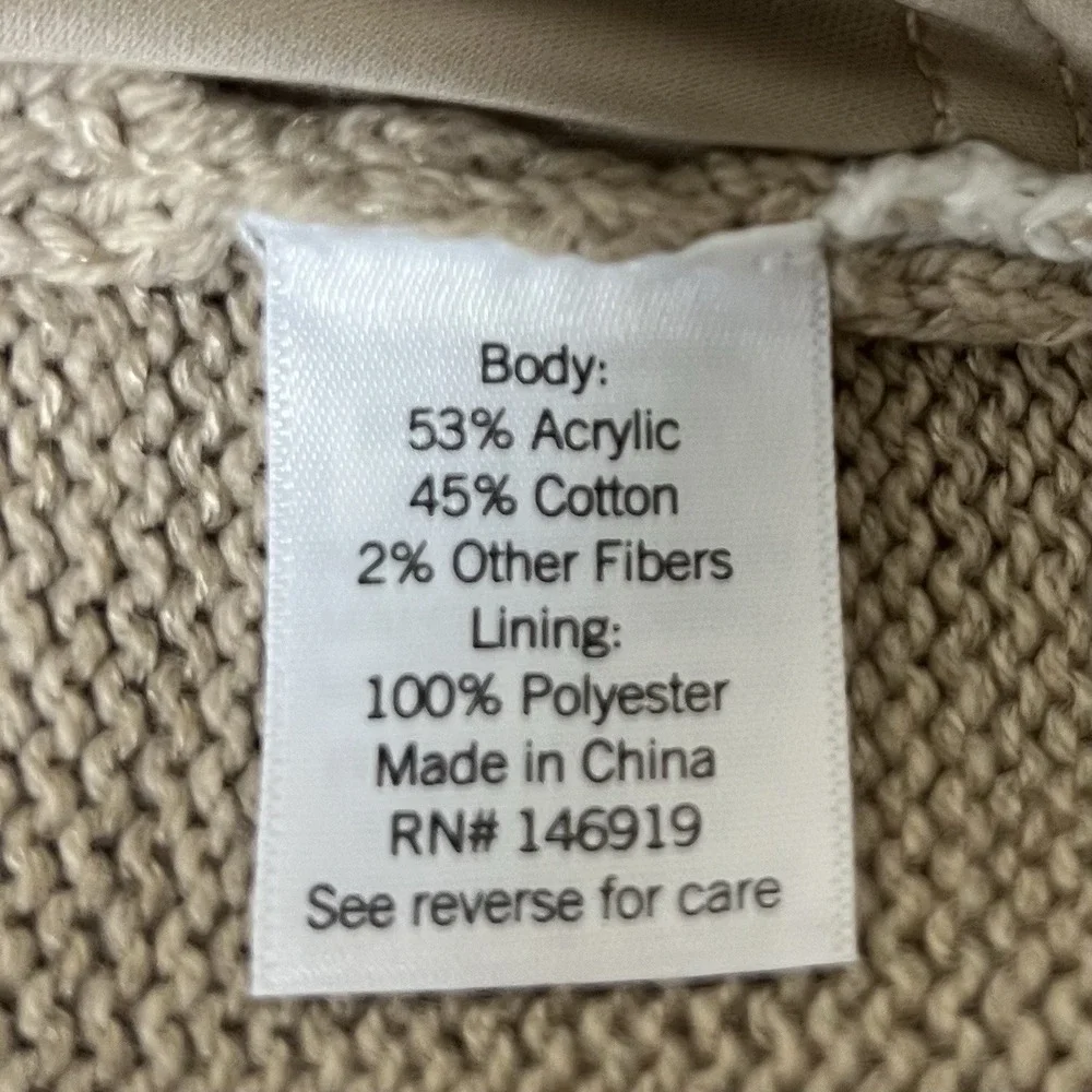 LC Lauren Conrad Pointelle Top Women 3X Beige White Sleeveless Lined Scallop Hem - Picture 9 of 12